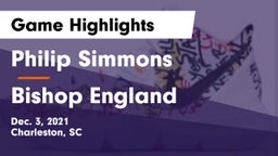 Philip Simmons  vs Bishop England  Game Highlights - Dec. 3, 2021