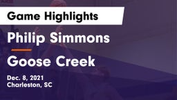 Philip Simmons  vs Goose Creek  Game Highlights - Dec. 8, 2021