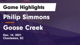 Philip Simmons  vs Goose Creek  Game Highlights - Dec. 14, 2021