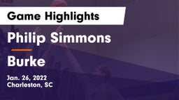 Philip Simmons  vs Burke  Game Highlights - Jan. 26, 2022