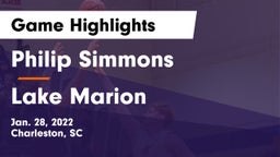 Philip Simmons  vs Lake Marion  Game Highlights - Jan. 28, 2022