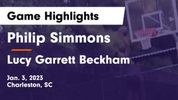 Philip Simmons  vs Lucy Garrett Beckham  Game Highlights - Jan. 3, 2023
