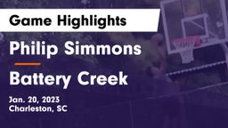 Philip Simmons  vs Battery Creek  Game Highlights - Jan. 20, 2023