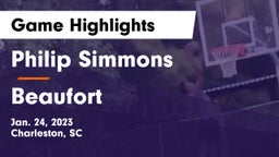 Philip Simmons  vs Beaufort  Game Highlights - Jan. 24, 2023