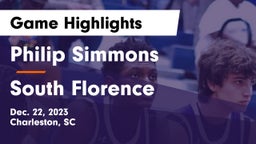Philip Simmons  vs South Florence  Game Highlights - Dec. 22, 2023