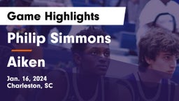 Philip Simmons  vs Aiken  Game Highlights - Jan. 16, 2024