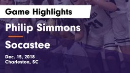 Philip Simmons  vs Socastee  Game Highlights - Dec. 15, 2018