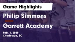 Philip Simmons  vs Garrett Academy  Game Highlights - Feb. 1, 2019