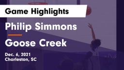 Philip Simmons  vs Goose Creek  Game Highlights - Dec. 6, 2021