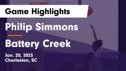 Philip Simmons  vs Battery Creek  Game Highlights - Jan. 20, 2023