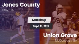 Matchup: Jones County vs. Union Grove  2019