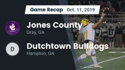 Recap: Jones County  vs. Dutchtown Bulldogs  2019
