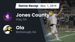 Recap: Jones County  vs. Ola  2019