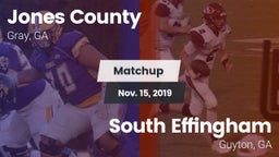 Matchup: Jones County vs. South Effingham  2019