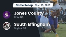 Recap: Jones County  vs. South Effingham  2019