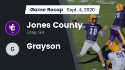 Recap: Jones County  vs. Grayson  2020