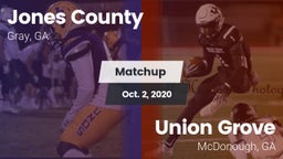 Matchup: Jones County vs. Union Grove  2020