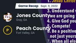 Recap: Jones County  vs. Peach County  2022