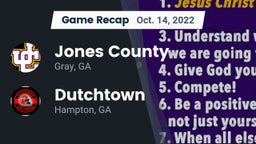 Recap: Jones County  vs. Dutchtown  2022