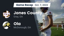 Recap: Jones County  vs. Ola  2022