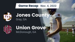 Recap: Jones County  vs. Union Grove  2022