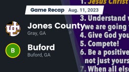 Recap: Jones County  vs. Buford  2023