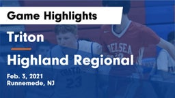 Triton  vs Highland Regional  Game Highlights - Feb. 3, 2021