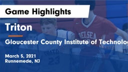 Triton  vs Gloucester County Institute of Technology Game Highlights - March 5, 2021