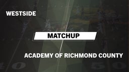 Matchup: Westside vs. Academy of Richmond County  2016