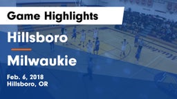 Hillsboro  vs Milwaukie  Game Highlights - Feb. 6, 2018