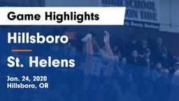 Hillsboro  vs St. Helens  Game Highlights - Jan. 24, 2020