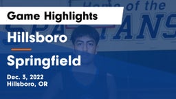 Hillsboro  vs Springfield  Game Highlights - Dec. 3, 2022