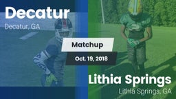 Matchup: Decatur vs. Lithia Springs  2018