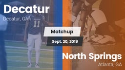 Matchup: Decatur vs. North Springs  2019