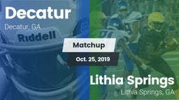 Matchup: Decatur vs. Lithia Springs  2019
