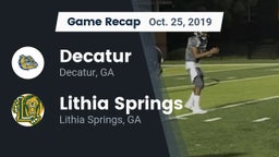 Recap: Decatur  vs. Lithia Springs  2019