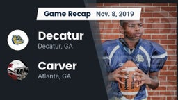 Recap: Decatur  vs. Carver  2019