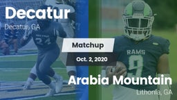 Matchup: Decatur vs. Arabia Mountain  2020