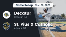 Recap: Decatur  vs. St. Pius X Catholic  2020