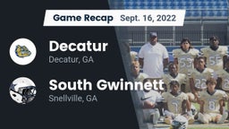 Recap: Decatur  vs. South Gwinnett  2022