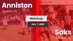 Matchup: Anniston vs. Saks  2016