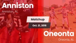 Matchup: Anniston vs. Oneonta  2016