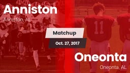 Matchup: Anniston vs. Oneonta  2017