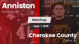 Matchup: Anniston vs. Cherokee County  2018