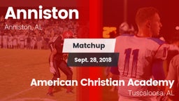 Matchup: Anniston vs. American Christian Academy  2018