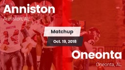 Matchup: Anniston vs. Oneonta  2018