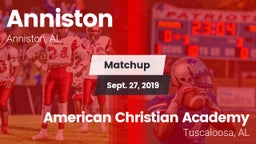 Matchup: Anniston vs. American Christian Academy  2019