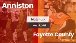 Matchup: Anniston vs. Fayette County  2019