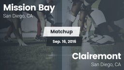 Matchup: Mission Bay vs. Clairemont  2016