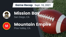 Recap: Mission Bay  vs. Mountain Empire  2021